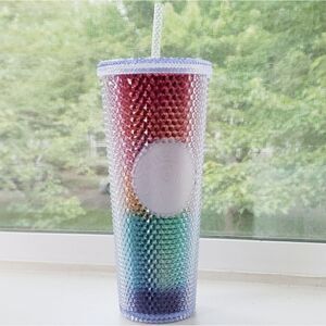 NWT Summer 2020 Pride Rainbow Studded Tumbler